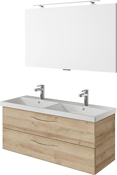 Saphir Badmöbel-Set »Serie 4035 2-teilig, Keramik-Doppelwaschtisch mit LED- günstig online kaufen