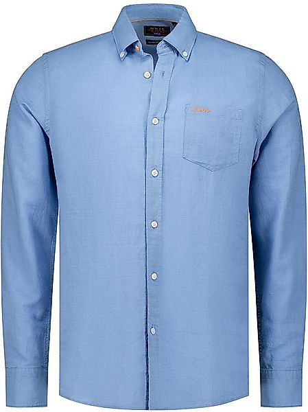 NZA Shirt Clayton Linnen Blend Pacific Blue - Größe XL günstig online kaufen