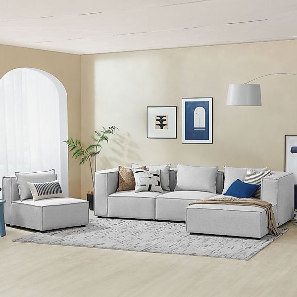 Juskys Ecksofa Domas, 5 Teile, XL, günstig online kaufen