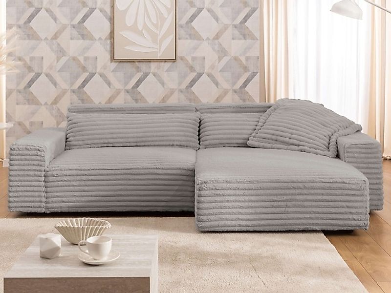 OTTO home Ecksofa »KINLEE Design-Sofa mit Recamiere rechts/links, Maße B/T/ günstig online kaufen