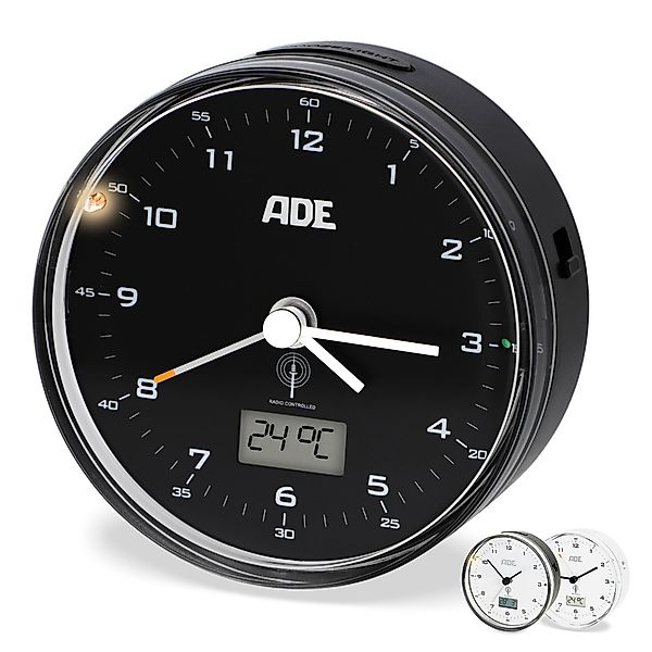 ADE Funkwecker Analoger Wecker mit Temperaturanzeige, günstig online kaufen