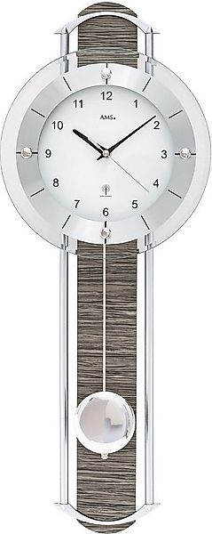 AMS Funk-Pendelwanduhr F5304 (Made in Germany, Aluminium-/Holzgehäuse,Esszi günstig online kaufen