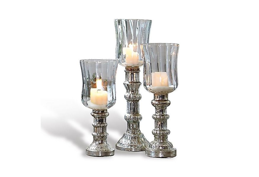 Mirabeau Windlicht Windlicht 3er Set Fréjeville klar/silber (3er Set, 3er S günstig online kaufen