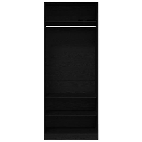 vidaXL Kleiderschrank Kleiderschrank Schwarz-Eiche Set von 2 Schwarz Eiche günstig online kaufen