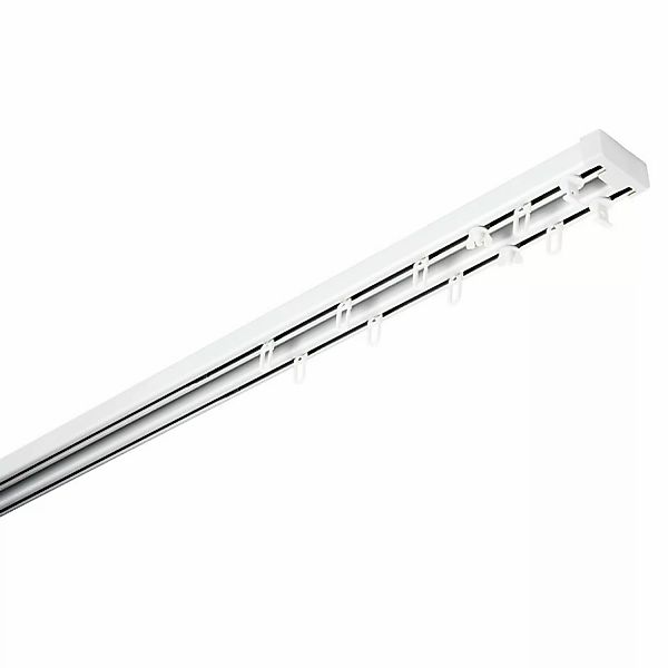 GARDINIA Vorhangschiene Aluminium-Vorhangschienen Set 2-Lauf, 2-läufig, günstig online kaufen