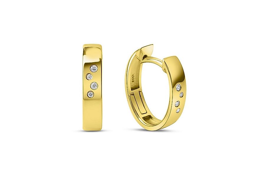 Orolino Paar Creolen Gold 585 mit 8 Brillanten zus. 0,04ct. günstig online kaufen