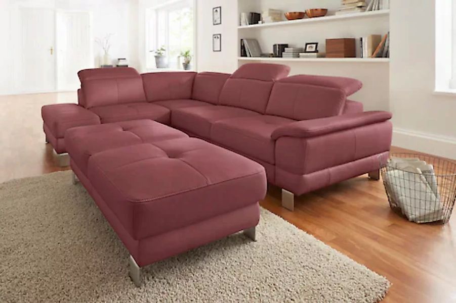 exxpo - sofa fashion Ecksofa "Mantua, L-Form", mit Kopf- bzw. Rückenverstel günstig online kaufen