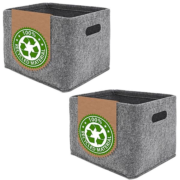 DuneDesign Aufbewahrungskorb 2x Filz Aufbewahrungsbox 33x26x23 günstig online kaufen
