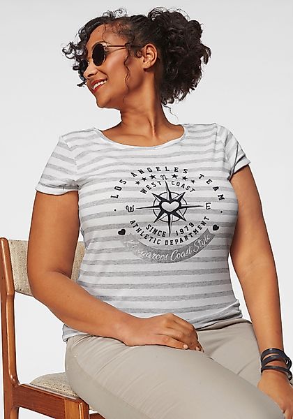 KangaROOS Print-Shirt Kurzarm, figurbetonter Schnitt, mit günstig online kaufen