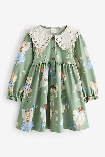 Next Jerseykleid Langärmeliges Fairy Kleid mit Spitzenkragen (1-tlg) günstig online kaufen