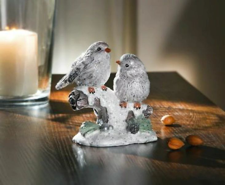 HOME Living Vogelpaar SPAR-SET 2x Schnee Dekoobjekte bunt günstig online kaufen