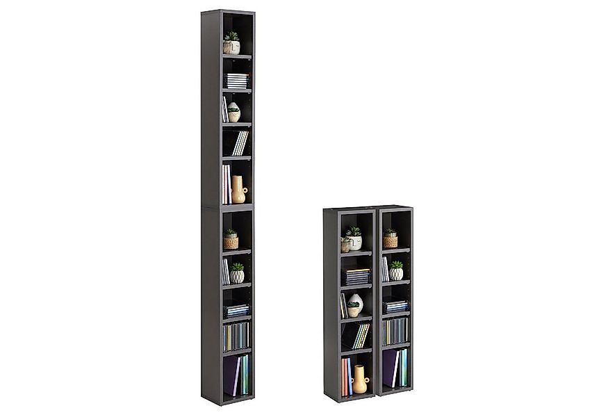 CARO-Möbel CD-Regal CHART, Medienregal aus 2 Modulen, Medien Aufbewahrung b günstig online kaufen