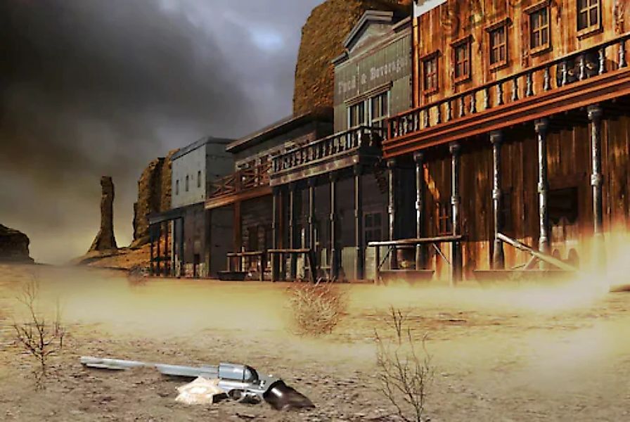 Papermoon Fototapete »Revolver im Sand« günstig online kaufen
