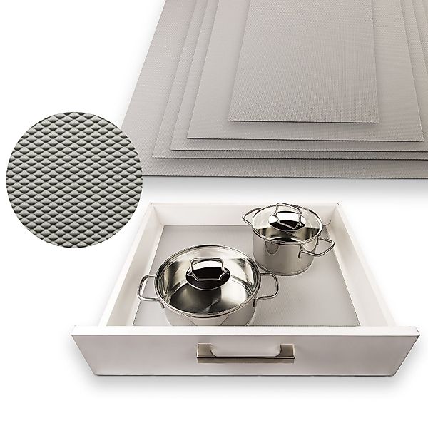 SO-TECH® Schubladeneinsatz Schubladenmatte Orga-Grip Einlegematte silbergra günstig online kaufen