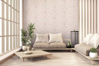 Bricoflor Japanische Vliestapete Hellblau Rosa Florale Tapete mit Kirschblü günstig online kaufen