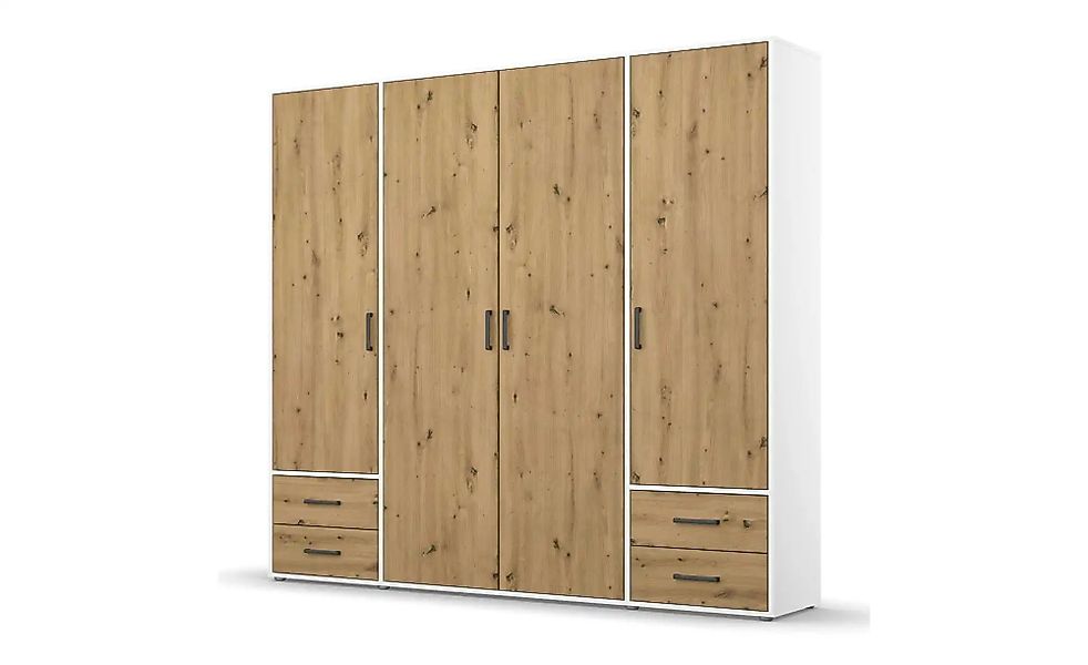 Drehtürenschrank  Yarm ¦ weiß ¦ Maße (cm): B: 187 H: 194 Schränke > Kleider günstig online kaufen