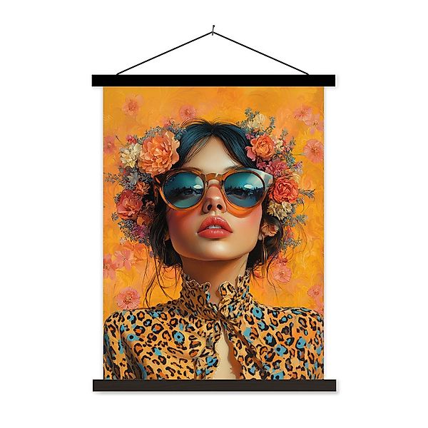 MuchoWow Poster Frau - Blumen - günstig online kaufen