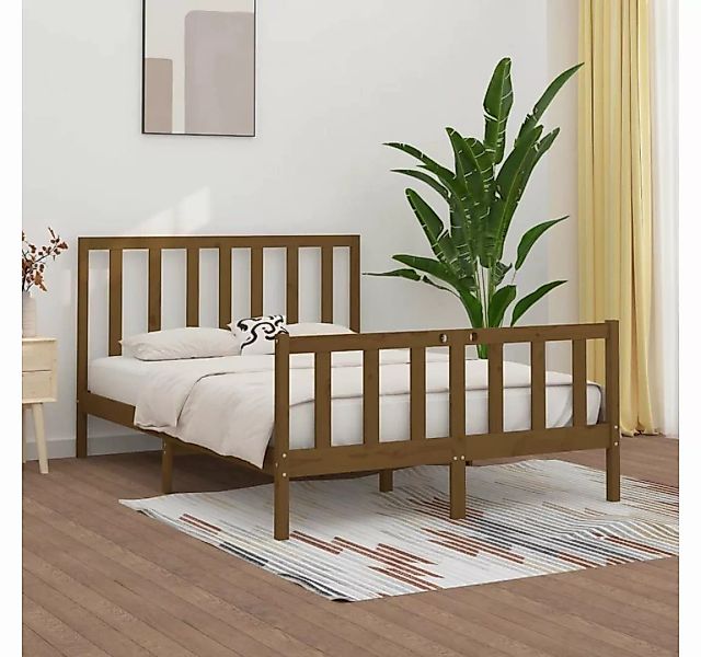 furnicato Bett Massivholzbett Honigbraun 150x200 cm günstig online kaufen