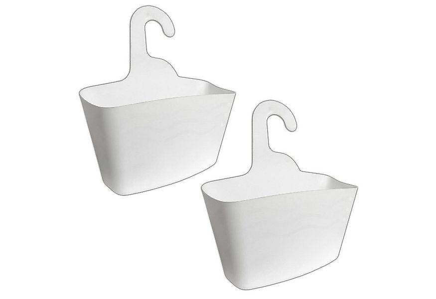 HAC24 Duschablage Duschaufhänger Duschkorb Seifenkorb, 2-tlg., Weiß Kunstst günstig online kaufen