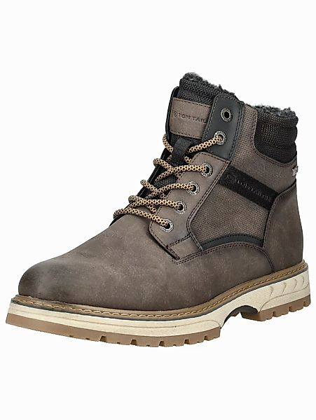 TOM TAILOR Schnürstiefelette "Tom Tailor Stiefelette Lederimitat/Textil" günstig online kaufen