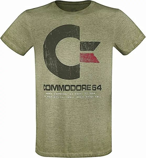 Bioworld Print-Shirt Commodore 64 C64 Logo - Vintage Männer T-Shirt grün me günstig online kaufen
