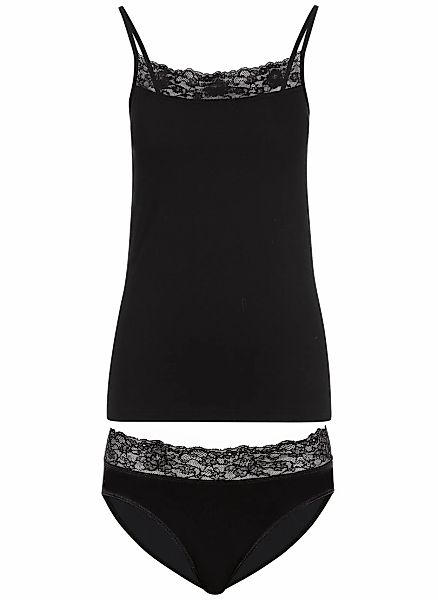 Trigema Unterhemd "TRIGEMA Unterwäsche-Set mit Spitze" 1 Stk. günstig online kaufen