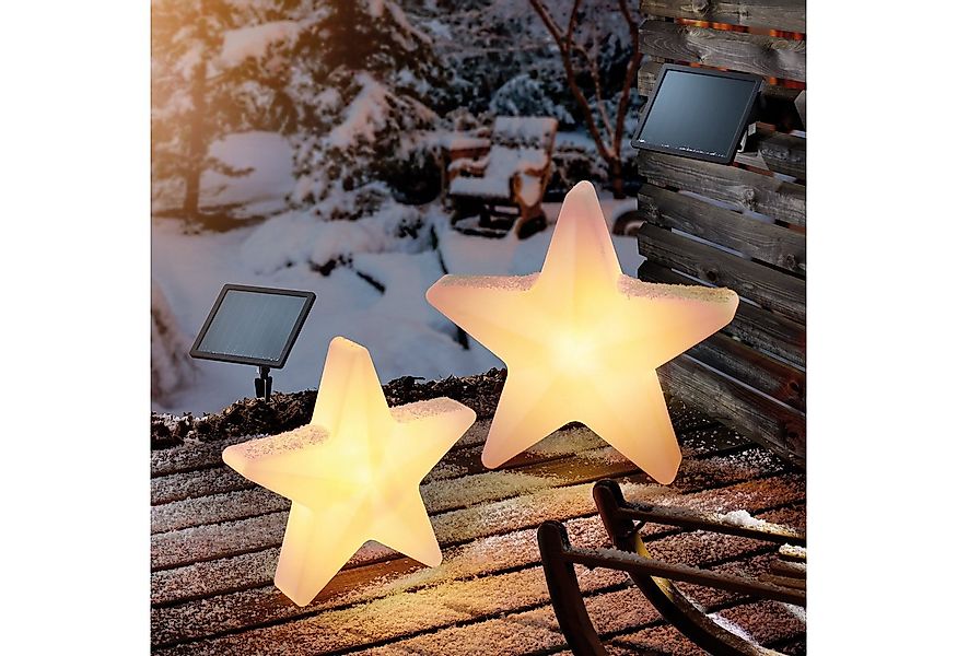 esotec LED Stern 2er Set Weihnachtssterne Leuchtsterne D39,5+55cm Solarleuc günstig online kaufen