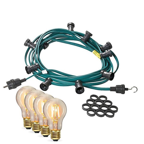 Satisfire Illu- Partylichterkette 40m Biergarten Terrasse Außen 40x LED Fil günstig online kaufen