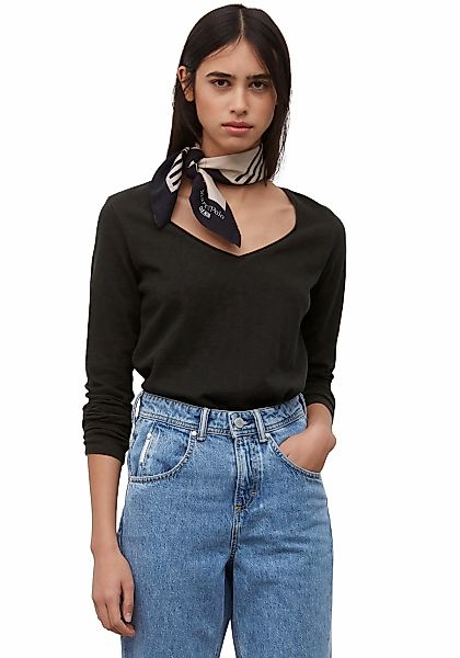 Marc O'Polo DENIM Langarmshirt mit Rollkante günstig online kaufen