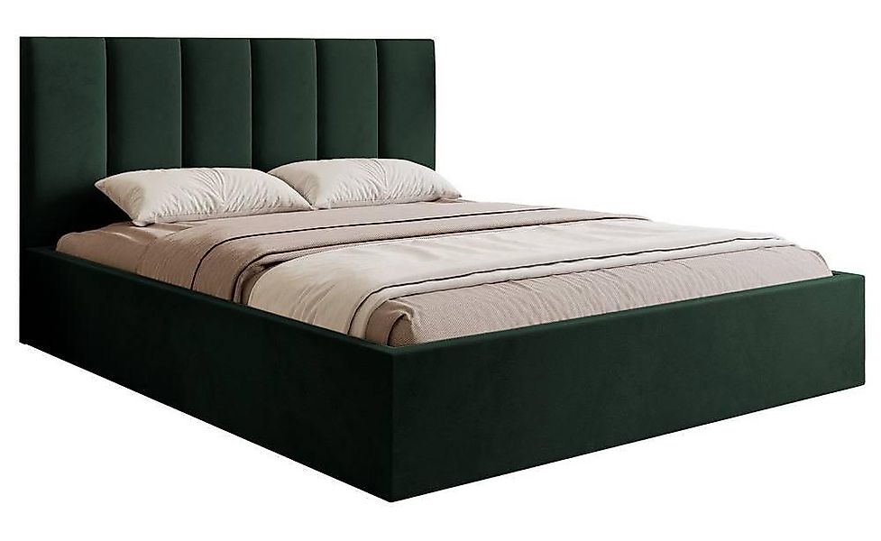 NADUVI Collection | Bettgestell Carolina mit Staufach Samt 180x200 günstig online kaufen