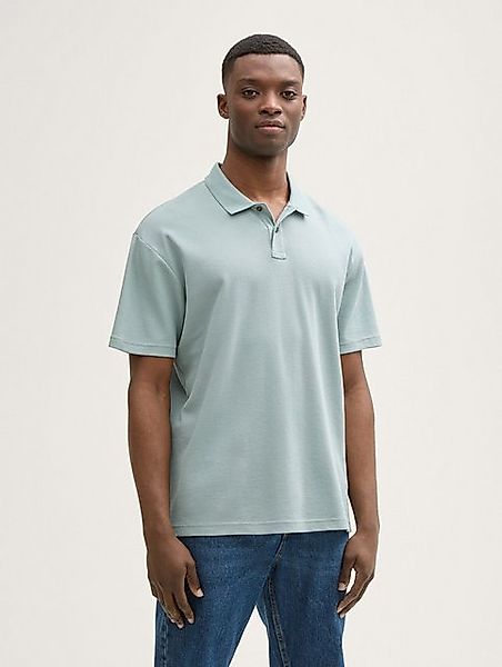 TOM TAILOR Denim Poloshirt Relaxed Fit Poloshirt mit Waffelstruktur günstig online kaufen