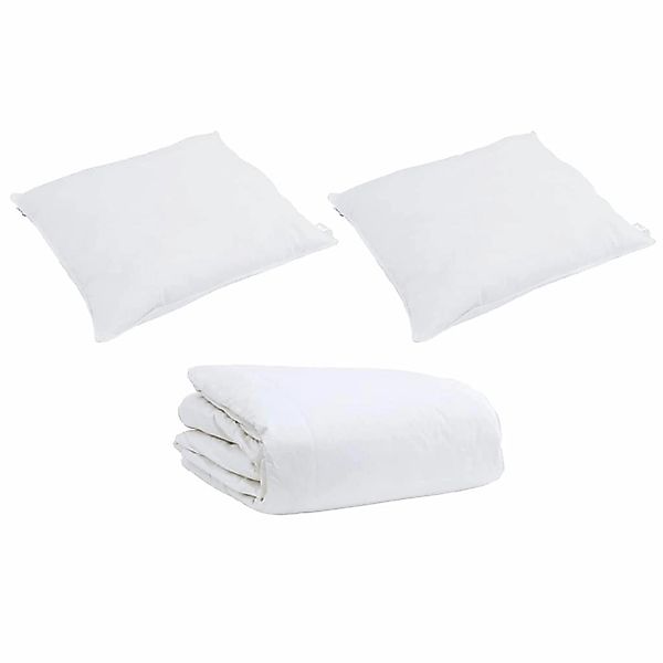 vidaXL Bettdecken Set mit Kissen 3-Tlg Weiß Daunenfeder 3377067 günstig online kaufen