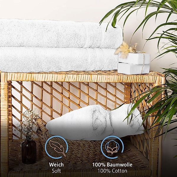 Komfortec Saunatuch 100x200 cm Badetuch aus 100% Baumwolle, Frottee (1-St), günstig online kaufen