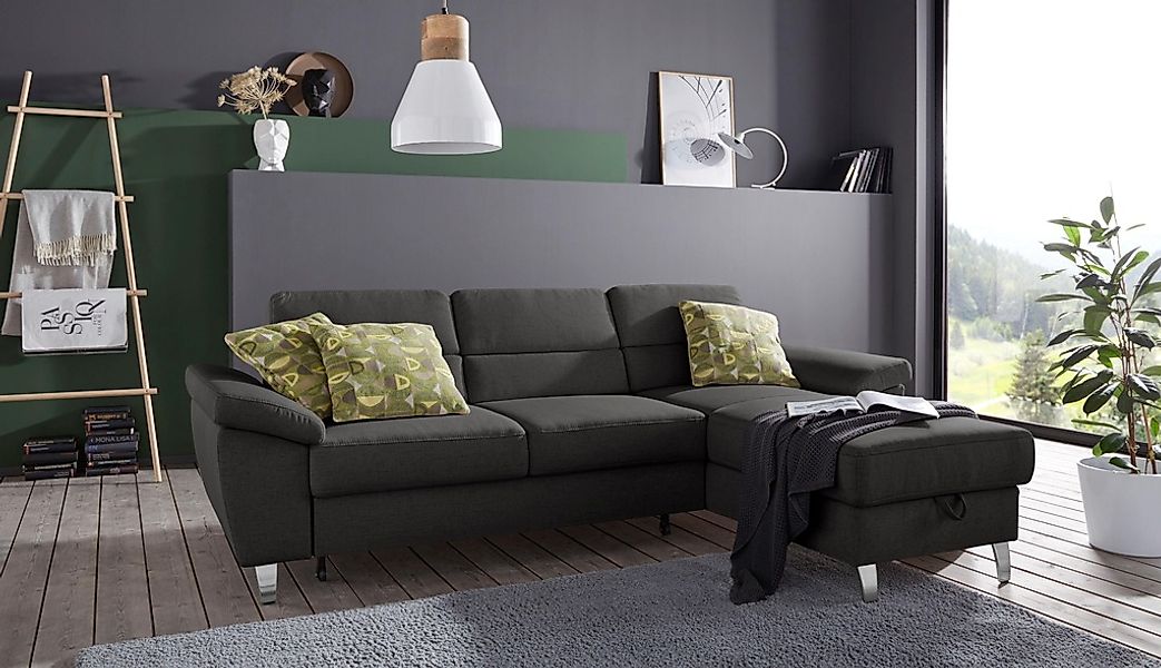 sit&more Ecksofa »Sorano L-Form«, wahlweise mit Bettfunktion und Bettkasten günstig online kaufen