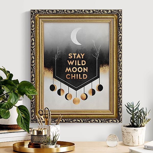 Gerahmtes Leinwandbild Stay Wild Moon Child günstig online kaufen