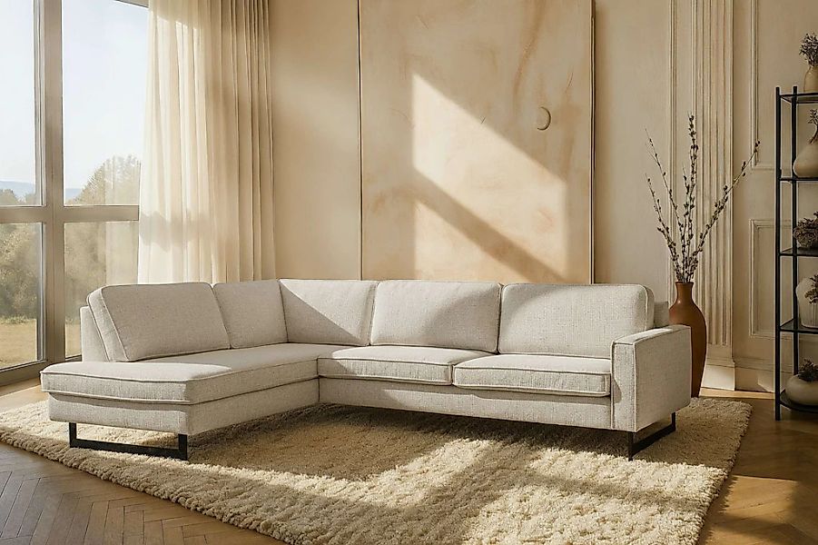 Home affaire Ecksofa "Pinto, 290 cm, Cord, Chenille, Lederoptik, Ottomane l günstig online kaufen