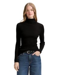 TOM TAILOR Denim Rollkragenpullover in Strick-Optik günstig online kaufen