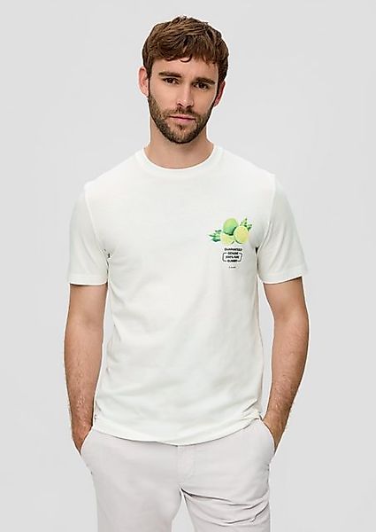 s.Oliver Kurzarmshirt Baumwoll-T-Shirt mit Crew Neck und Frontprint Artwork günstig online kaufen