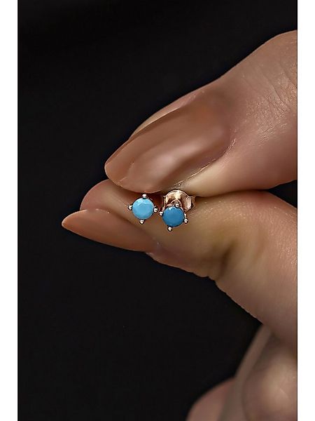 Nisan Ohrring-Set, 925 Sterling Silber Ohrstecker – 3 mm Solitär mit Türkis günstig online kaufen