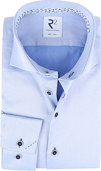 R2 Hemd Extra Long Sleeves Blau - Größe 43 günstig online kaufen