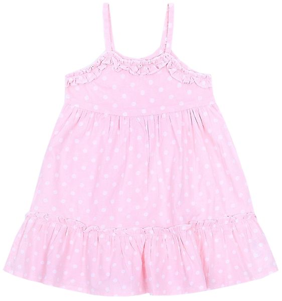 Sarcia.eu Sommerkleid Pinkes getupftes Kleid, Rüschen günstig online kaufen