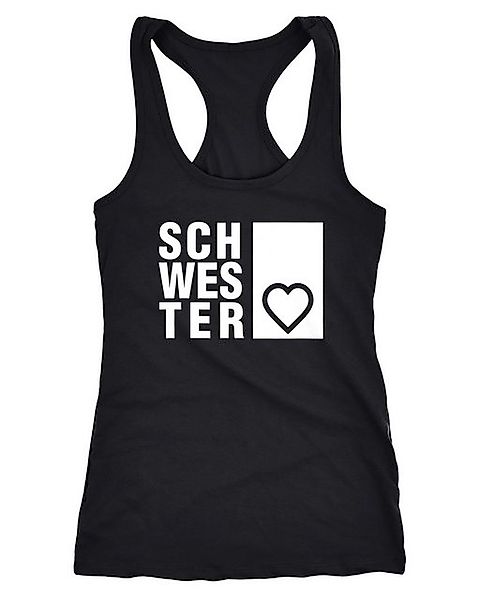 MoonWorks Tanktop Damen Tanktop Schwesterherz Schwester Herz Geschenk Gebur günstig online kaufen