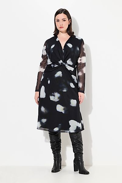 Ulla Popken Minikleid Meshkleid doppellagig Punkte günstig online kaufen