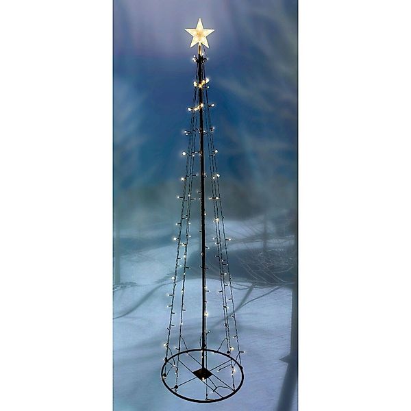Mojawo Lichtervorhang XL LED Metall Weihnachtsbaum günstig online kaufen