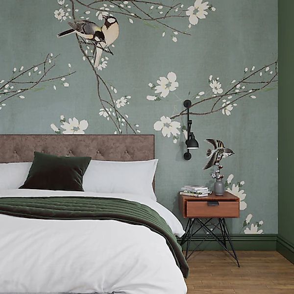 Art for the home Fototapete »Vögel & Blüten« animal print glatt Design Tape günstig online kaufen