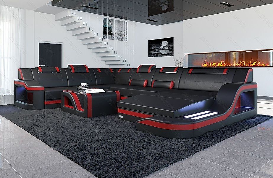 Sofa Dreams Wohnlandschaft XXL Ledersofa Palermo günstig online kaufen