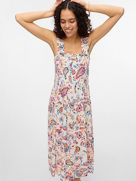 Vero Moda Sommerkleid VMMENNY SL SMOCK CALF DRESS WVN GA Viskose, regular f günstig online kaufen