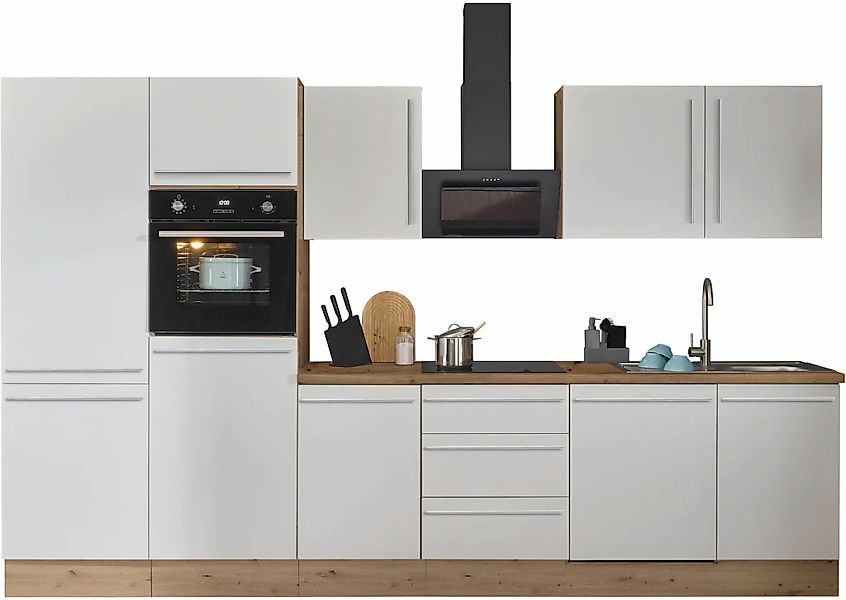 KOCHSTATION Küchenzeile "Florida" Breite 340 cm, wahlweise mit E-Geräten,So günstig online kaufen