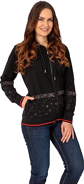 Gio Milano Kapuzensweatjacke G25-9100 mit Label-Details günstig online kaufen