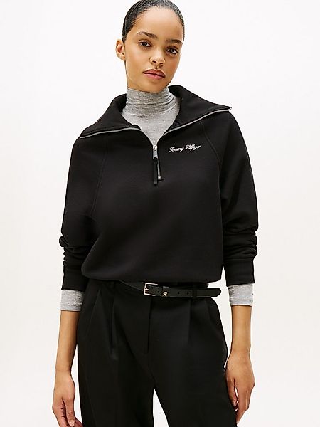 Tommy Hilfiger Sweatshirt CLASSIC SCRIPT FLEECE HALF-ZIP günstig online kaufen